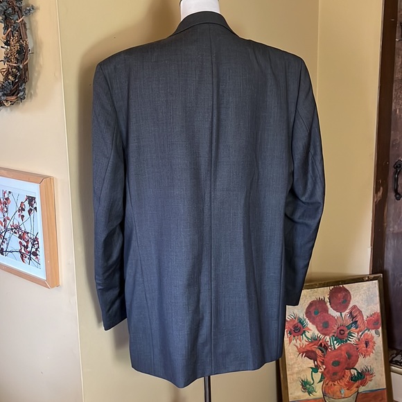MARC ENZO Size 43L Gray Suit Mens 2-Piece Blazer Pant Wool Suspender Button NEW - Picture 10 of 17